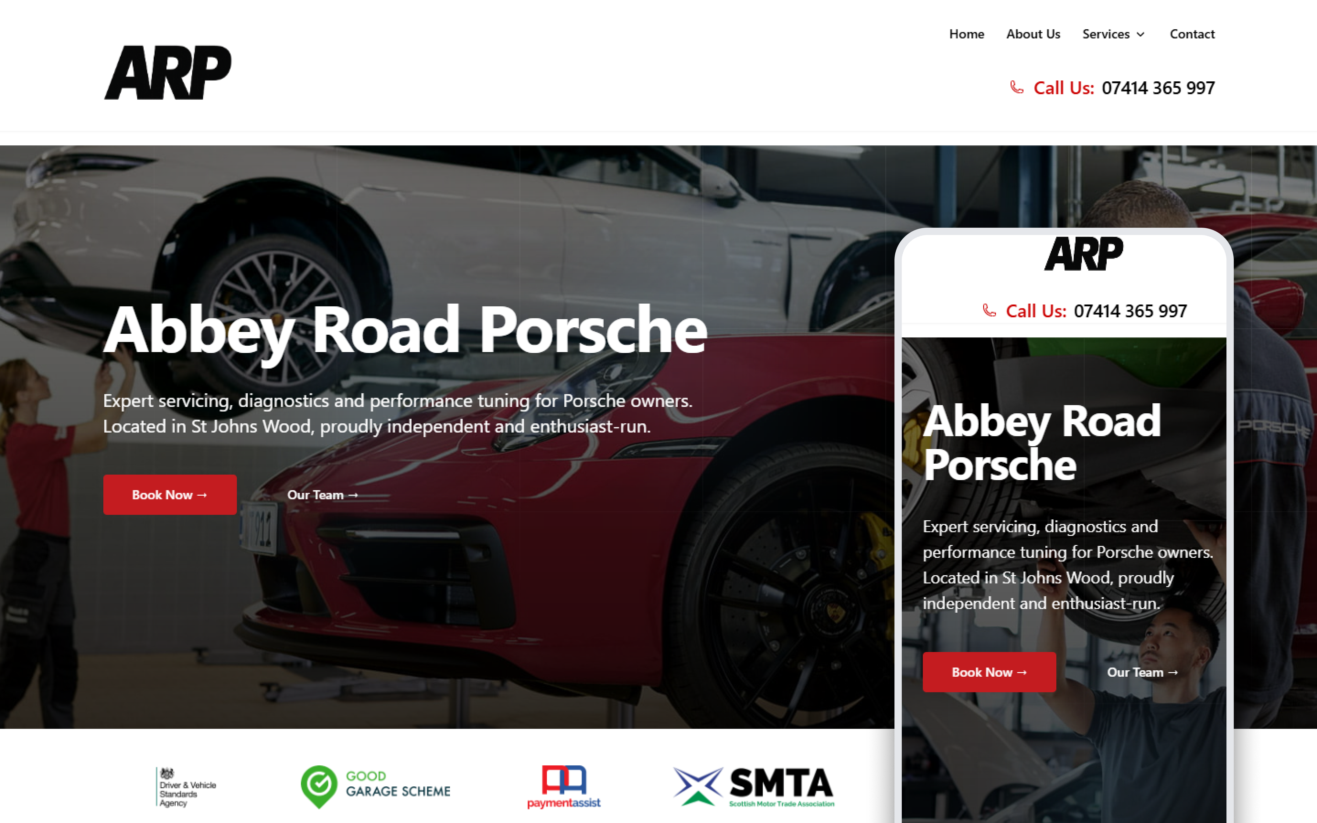 Abbey Road Porsche showcase